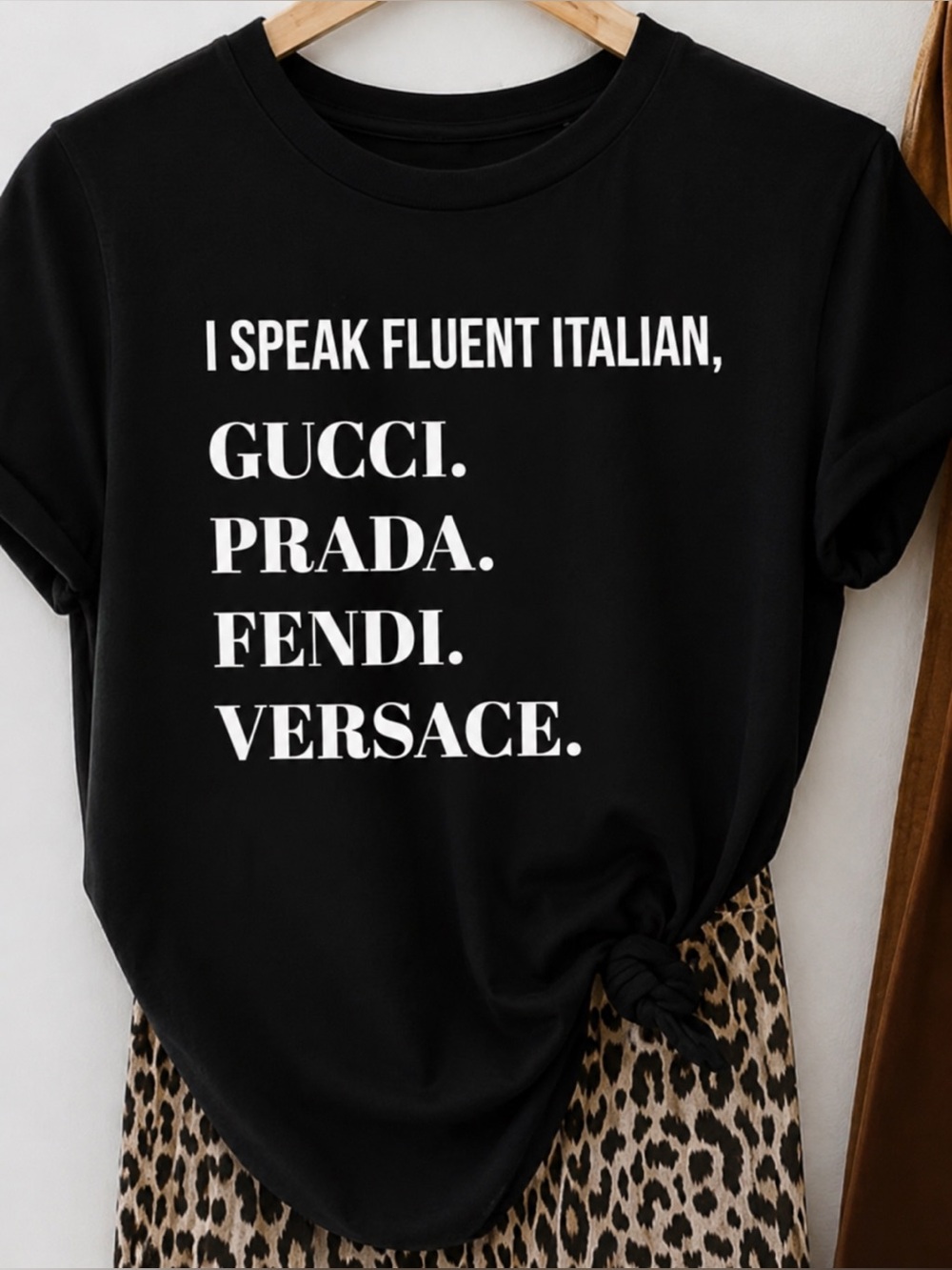 NWOT I Speak Fluent Italian Unisex Tee